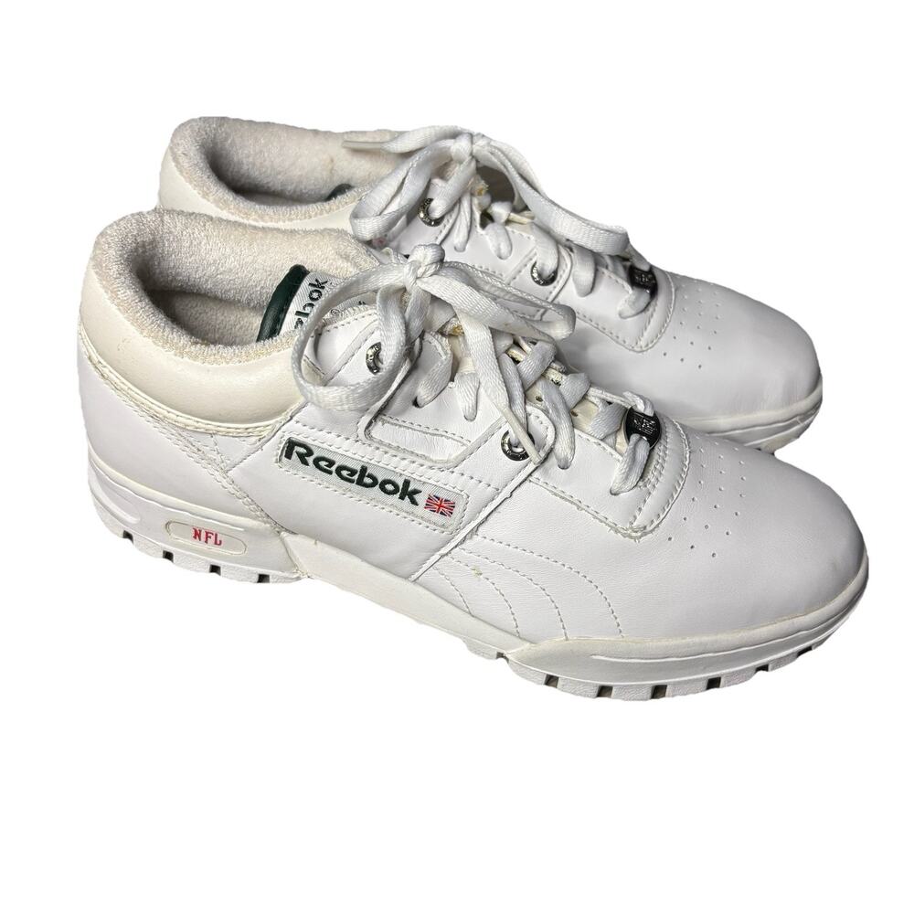 Vintage Reebok Classics NFL Green Bay Packers Workout Lo Mens Size 9 White Green
